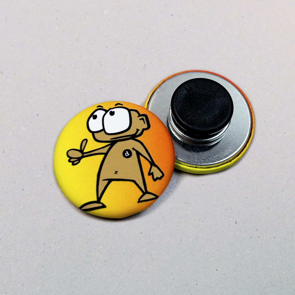 31mm Buttons mit Kleidungsmagnet MATT