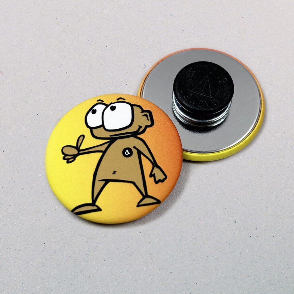 37mm Buttons mit Kleidungsmagnet MATT