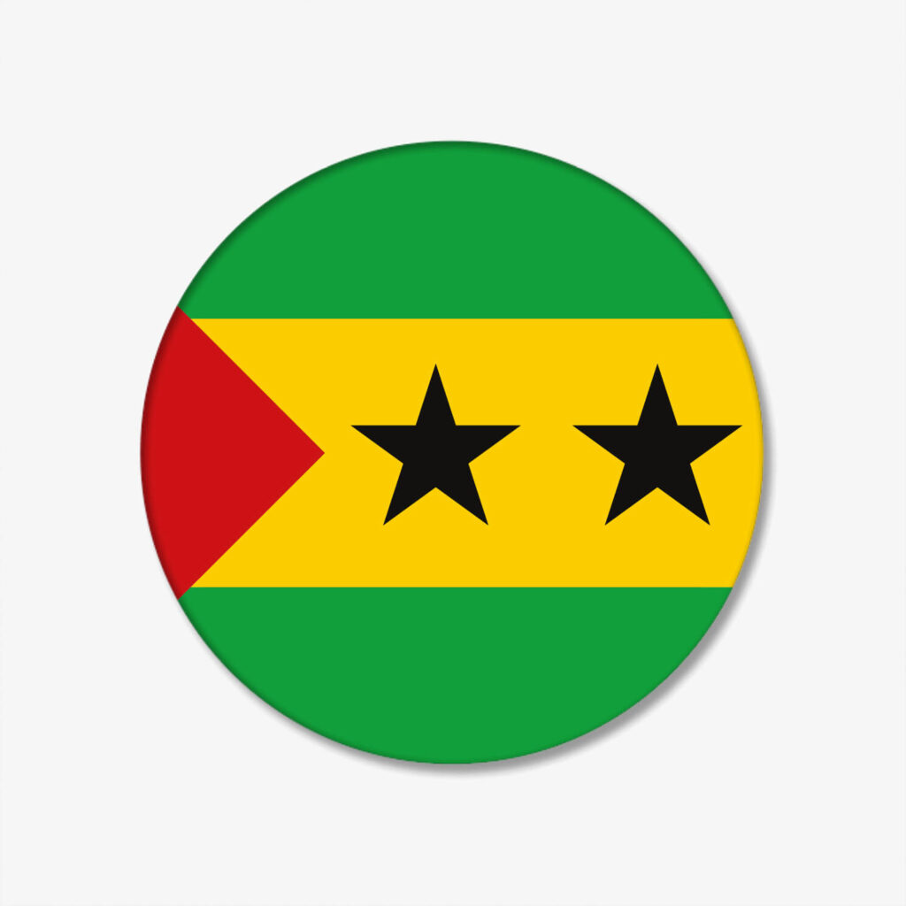 FLAGGEN-BUTTON-SAO TOME UND PRINCIPE