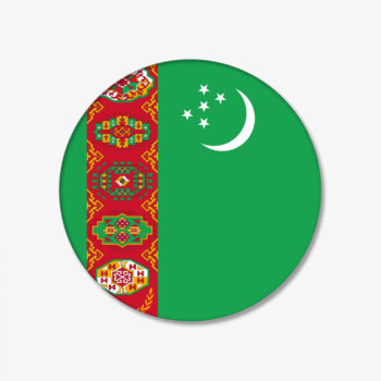 FLAGGEN-BUTTON-TURKMENISTAN